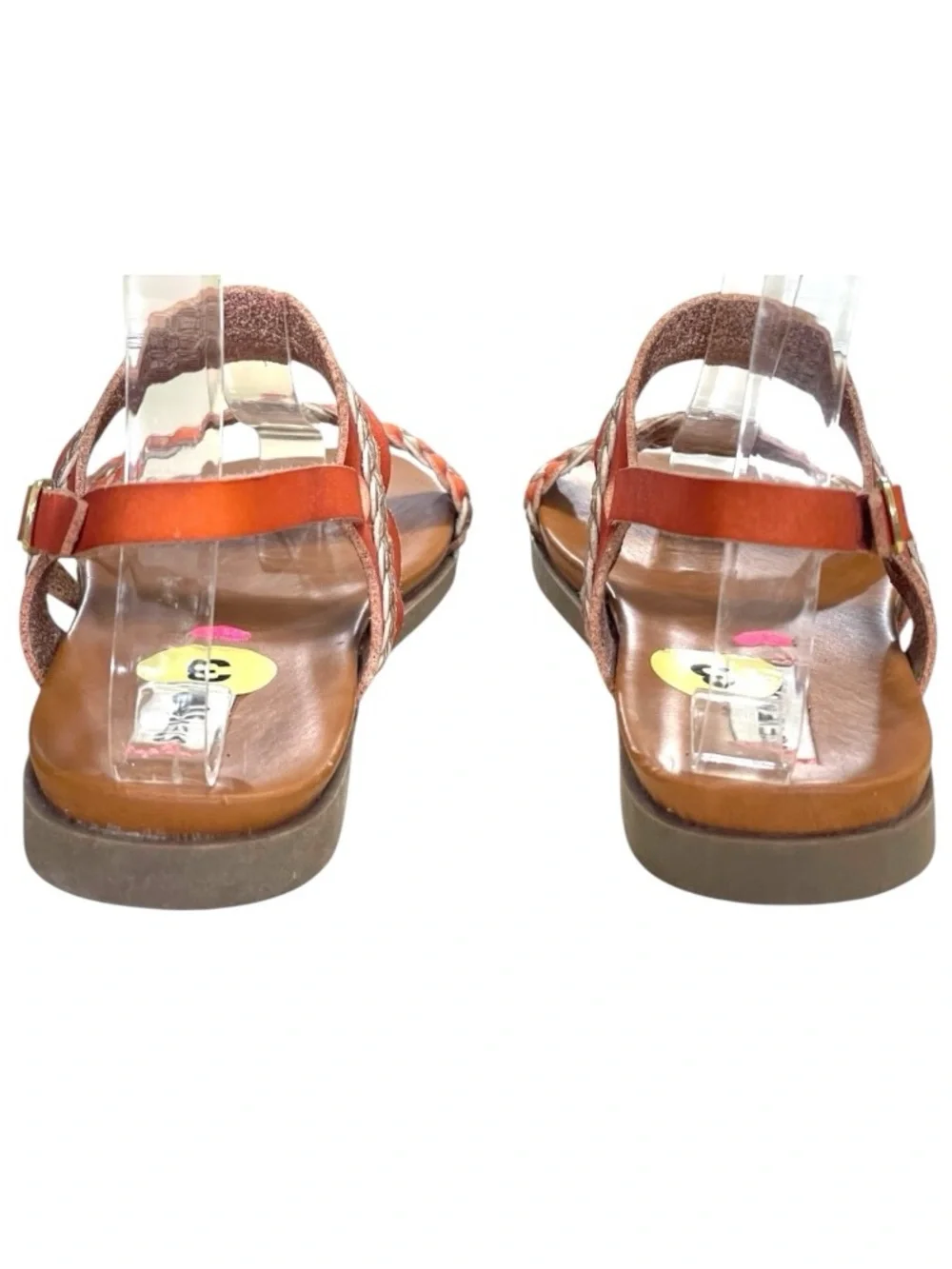 NEW Steve Madden Jsaylorr Girls Size 3 Braided Strappy Sandals Orange Gold